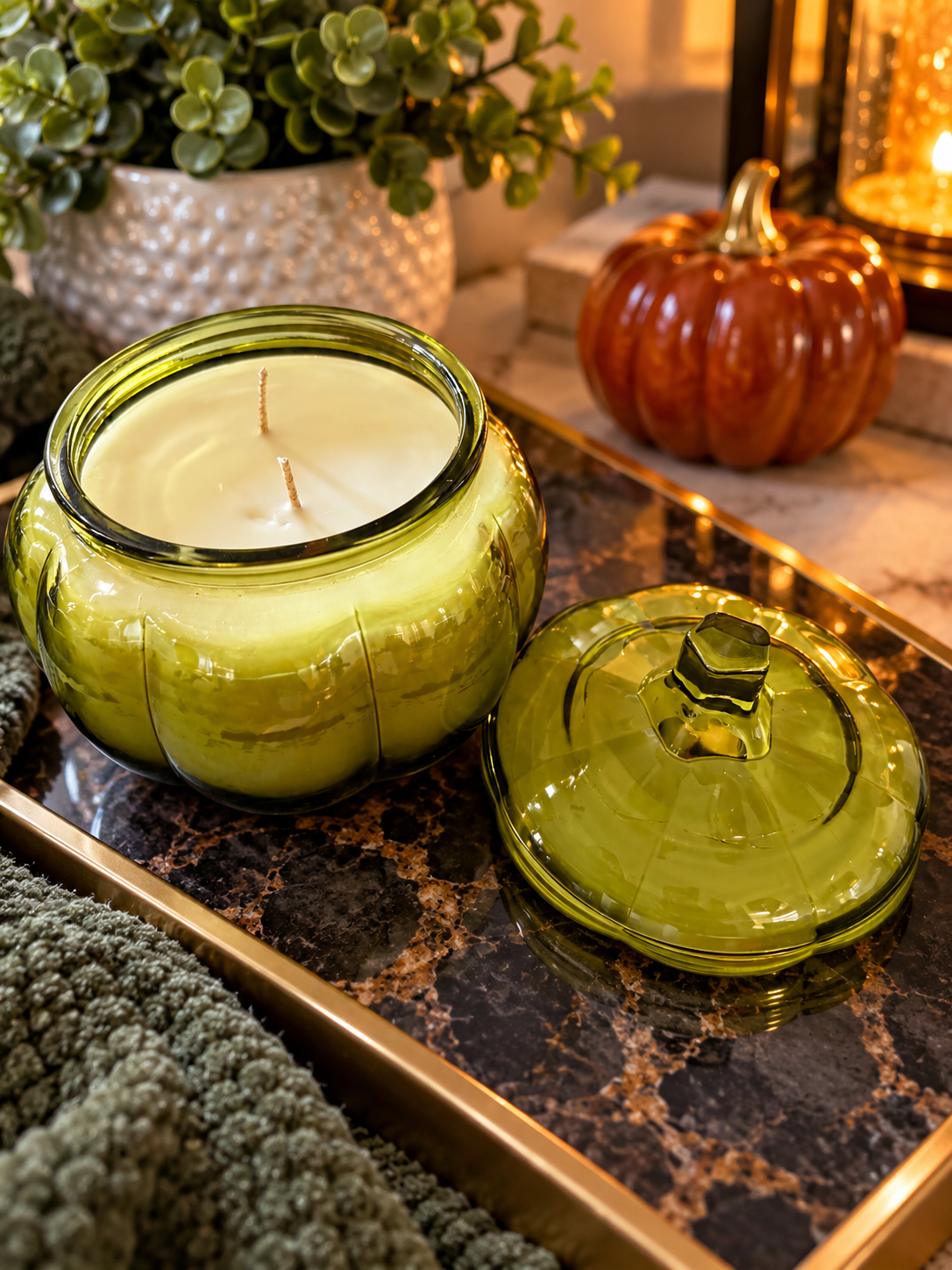 🌲🍂 Evergreen Ember – 15 oz Luxury Pumpkin Candle 🕯️